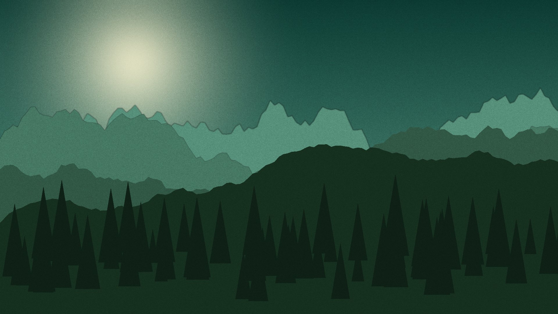 Forested valley in Meghalaya at first light