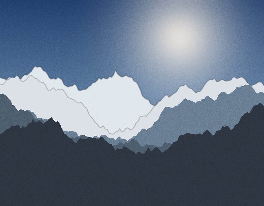 Snow-capped ranges in Kashmir