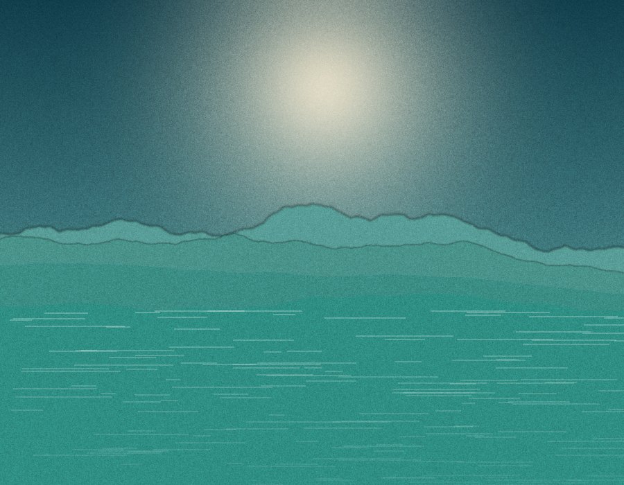 Vietnam bay at dusk